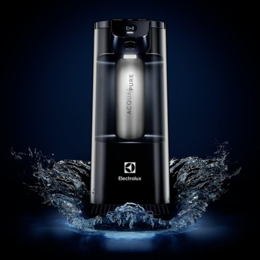 Electrolux Purificador de Água Gelada Fria e Natural Elétrico Compacto Eletronico placa Filtro refil 6 meses ou 3000l Painel Touch Bivolt grafite PE12G