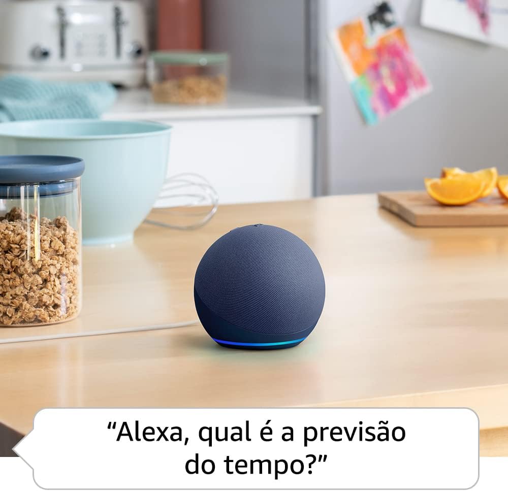 Echo Dot (Geração mais recente) | Smart speaker com Alexa, som vibrante e potente, Wi-Fi e Bluetooth | Cor Azul