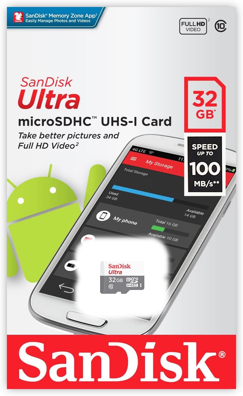 Cartão de Memória SanDisk Micro SD, 32Gb