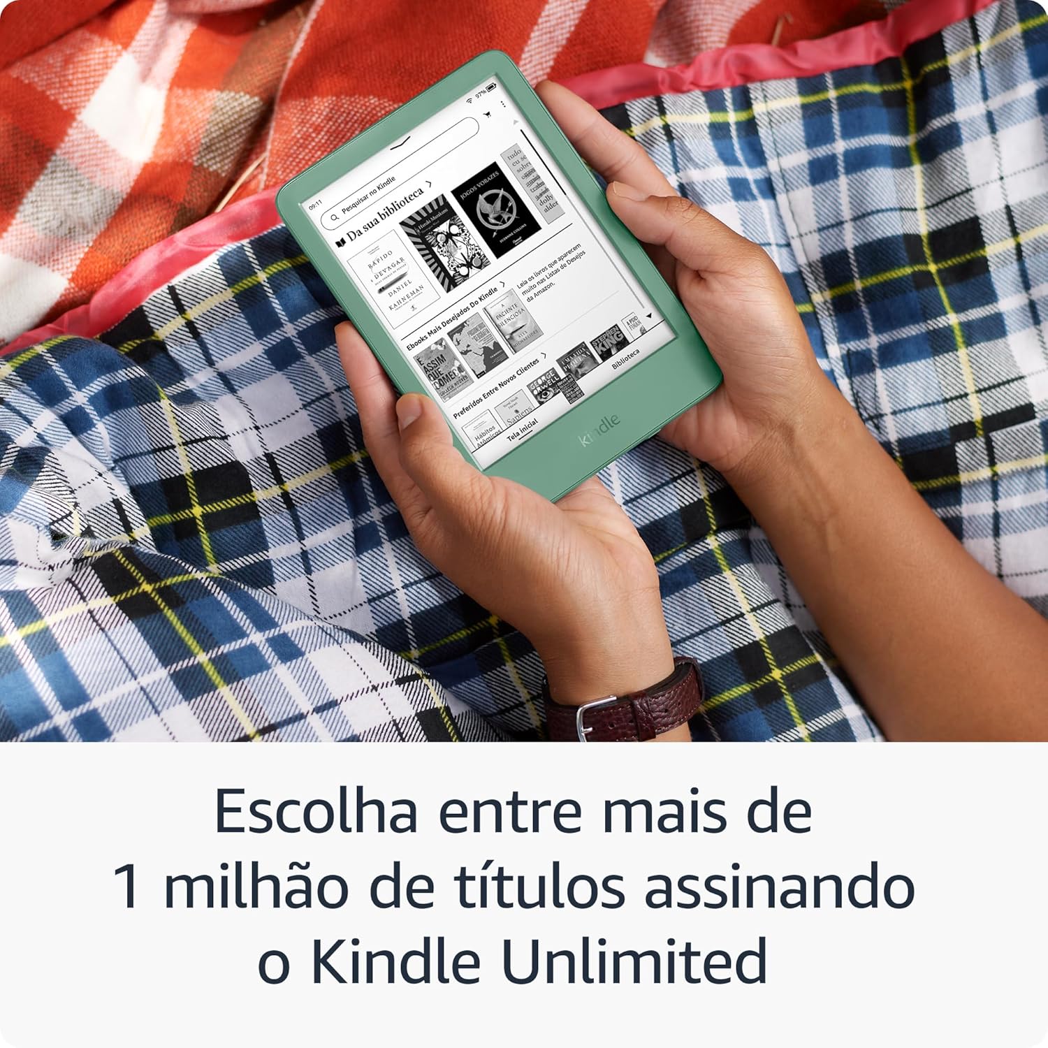 Kindle 16 GB (Geração mais recente) - Leve e compacto, com tela antirreflexo, trocas de página mais rápidas, luz frontal ajustável e bateria de longa duração - Cor Preta
