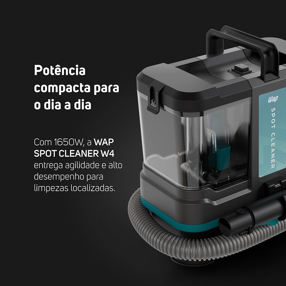 WAP Extratora e Higienizadora 3 em 1 WAP SPOT CLEANER W4 1650W Leve Compacta Alcance de 6 Metros Com 3 Acessórios (110, Volts)