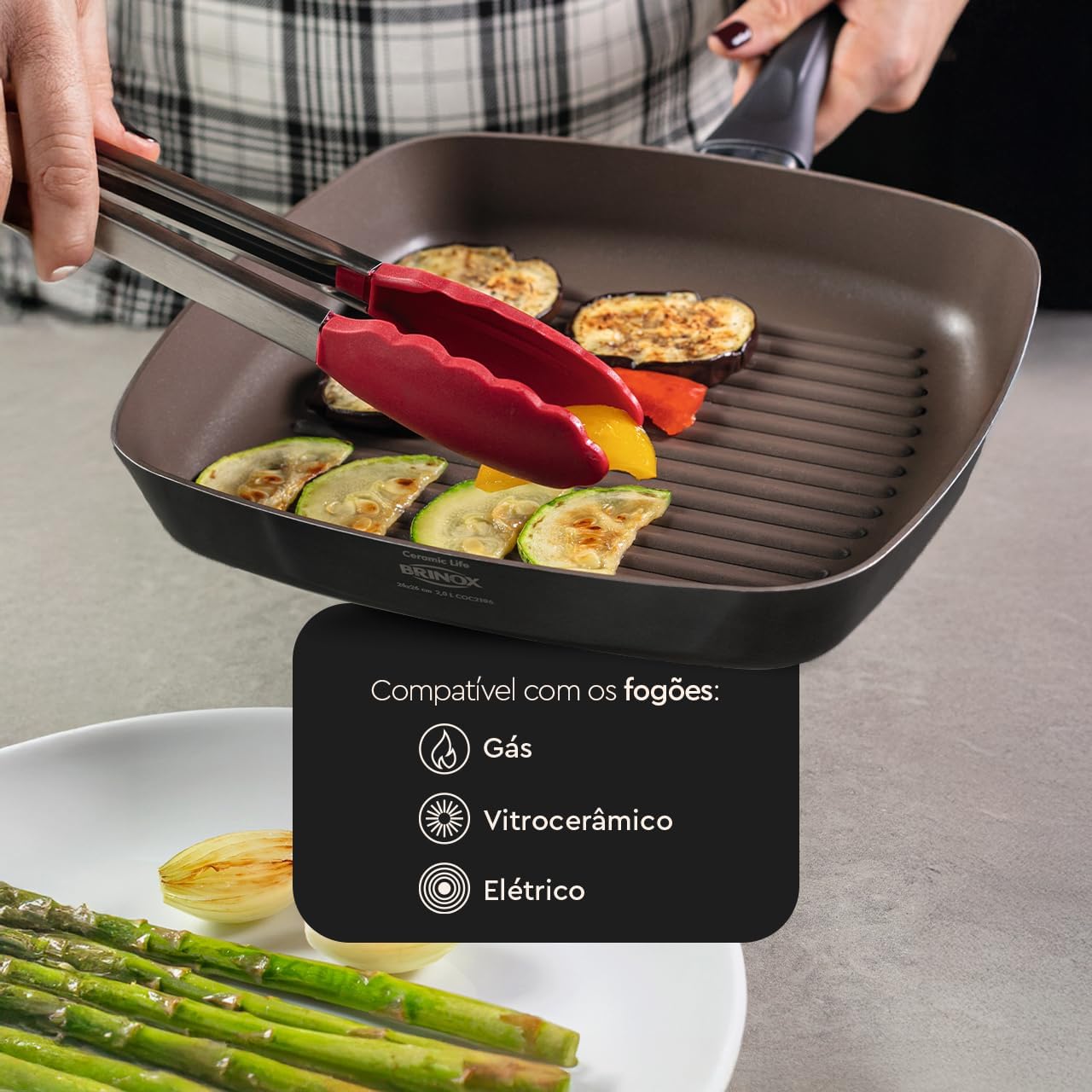 Brinox - Jogo de Panelas Easy 7 Peças Ceramic Life - Antiaderente Cerâmico