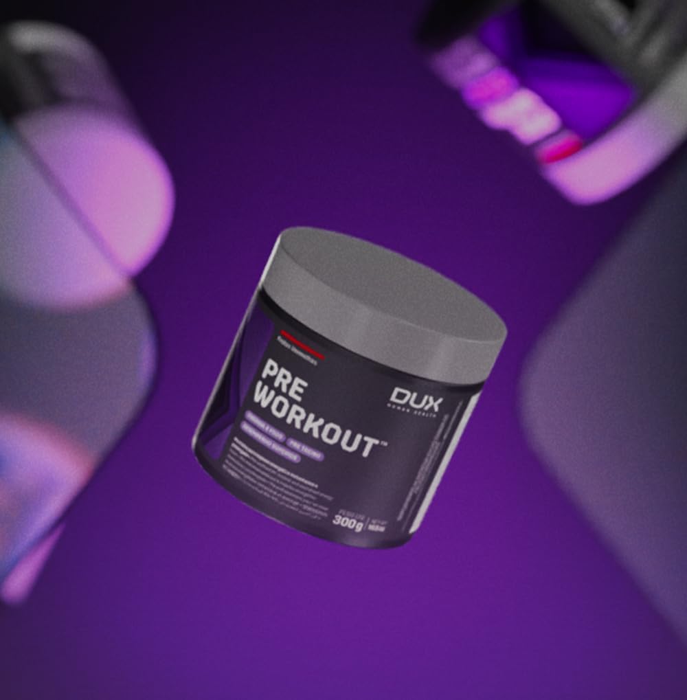 DUX Pré Treino Bifásico Pre Workout Original Sabor Maçã Verde 300G Dux Nutrition