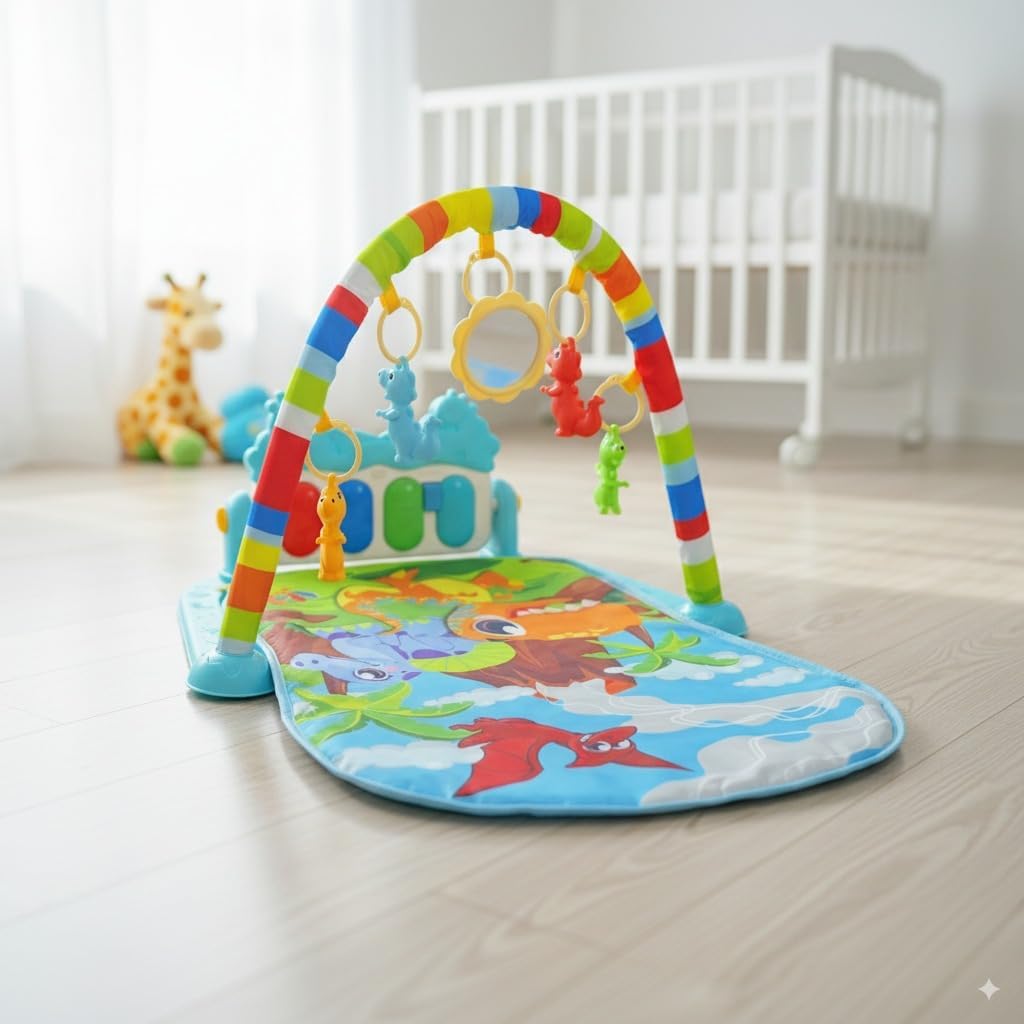 Tapete de Atividades Para Bebê Piano Funny Dino Maxi Baby