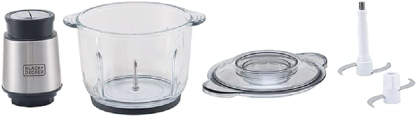 BLACK+DECKER Processador de Alimentos Antiaderente em Inox, Gourmand Gris, Modelo MP300G, 220V