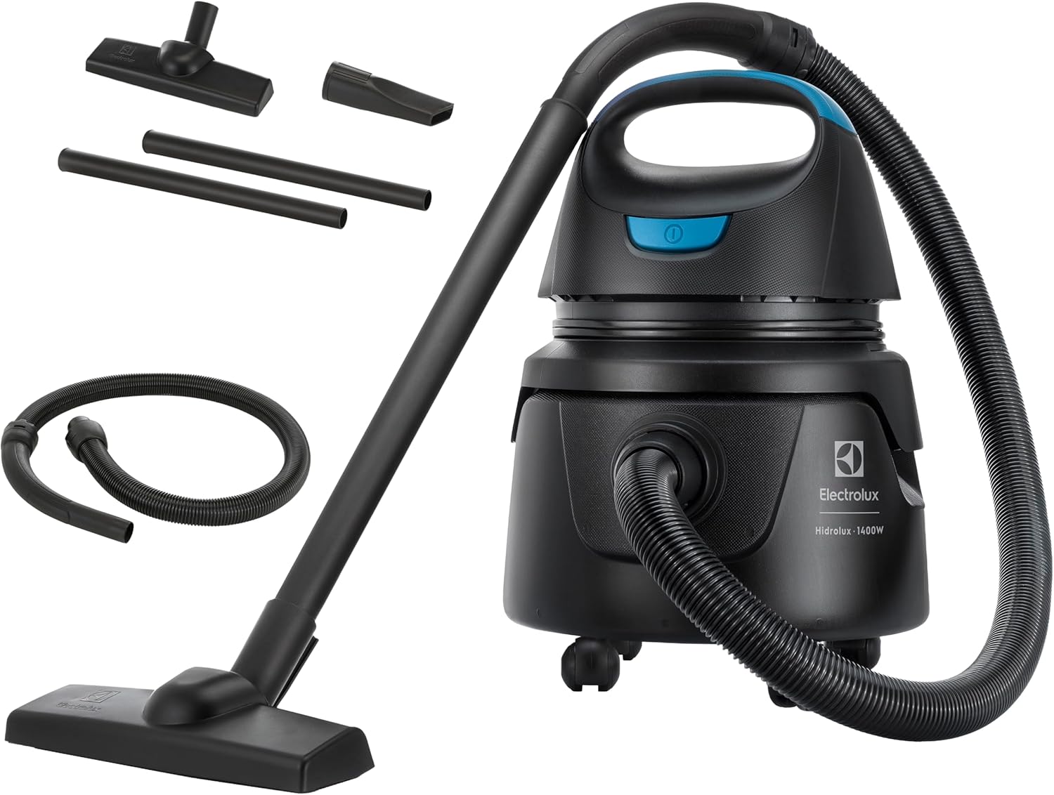 Electrolux Aspirador água pó compacto potente função sopro 1400W 12 L total 5 L util protetor termico AWD01 127V