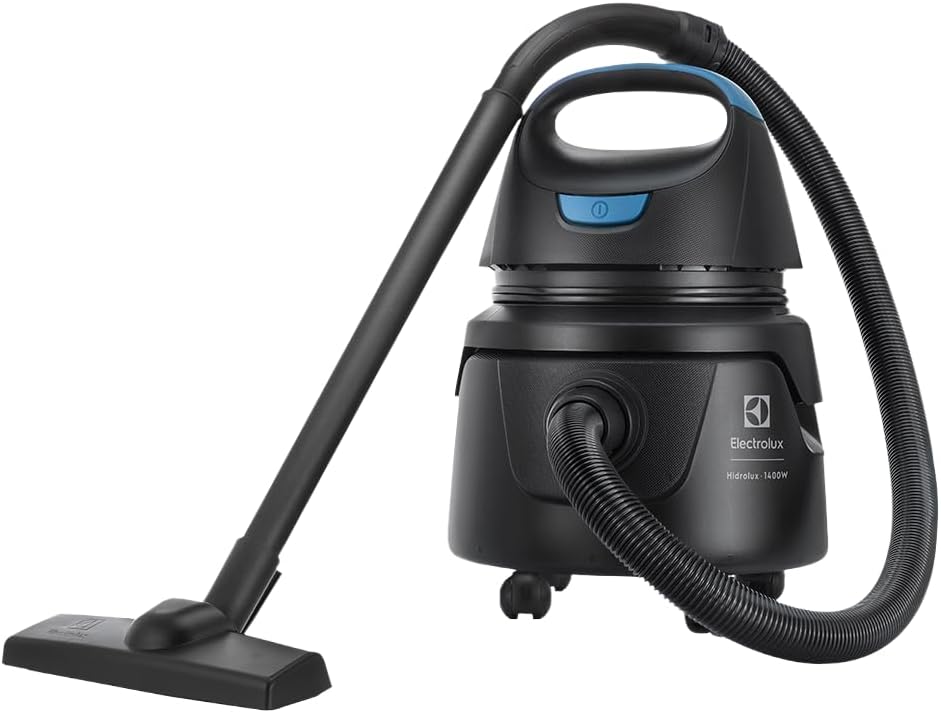 Electrolux Aspirador água pó compacto potente função sopro 1400W 12 L total 5 L util protetor termico AWD01 127V
