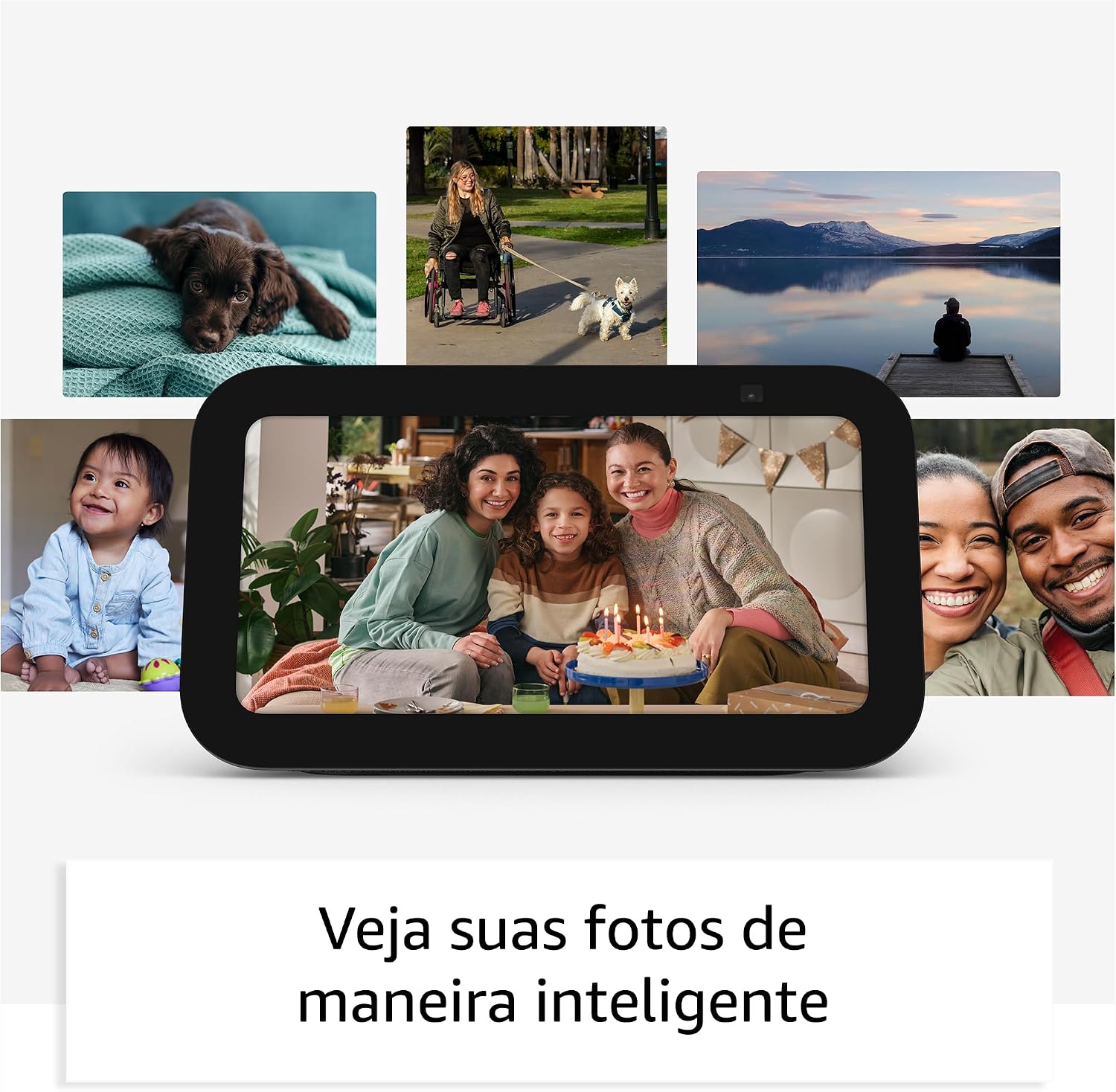 Echo Show 5 (Geração mais recente) | Smart display com Alexa, graves 2x mais potentes e som mais nítido | Cor Preta
