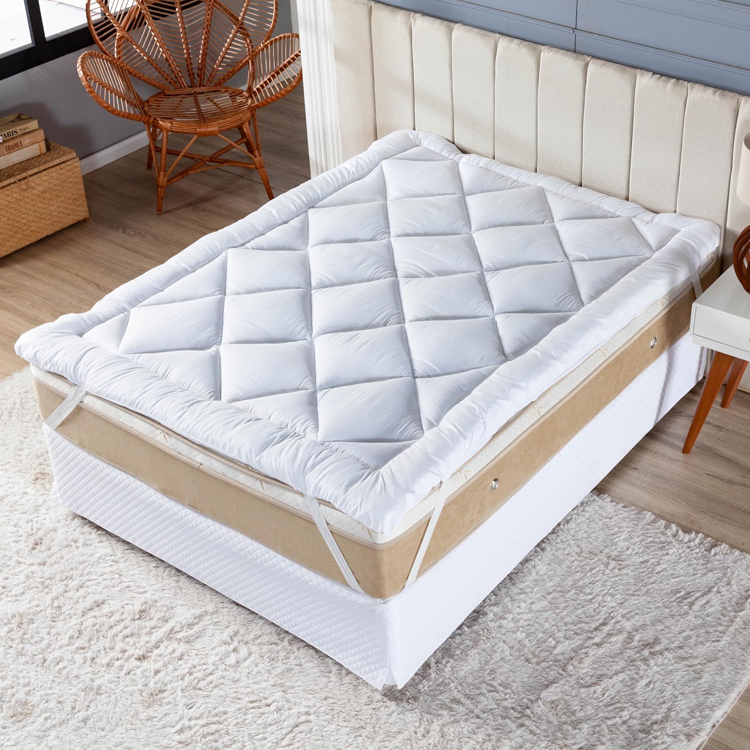 Pillow Top 400 fios toque de plumas